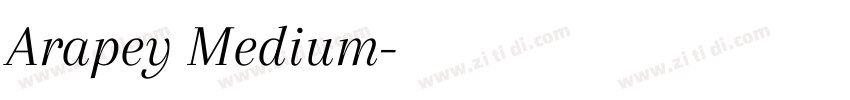 Arapey Medium字体转换